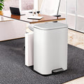 50L Stainless Steel Step Trash Can with Soft-Close Lid M1042