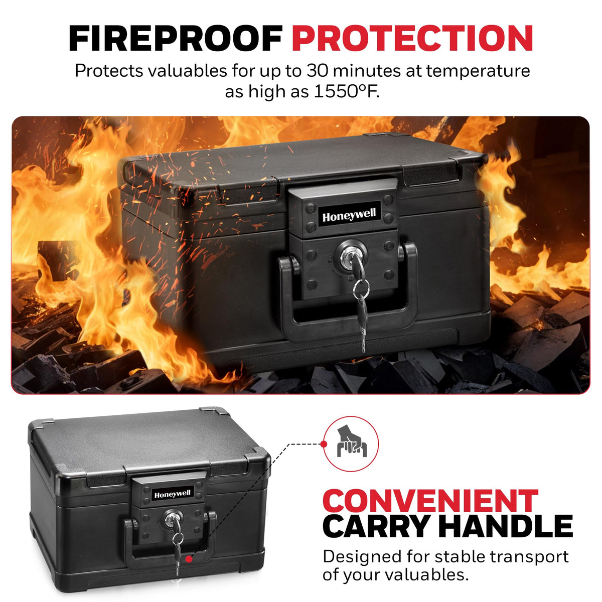 Small Black ABS Plastic Safe with Key Lock R55040