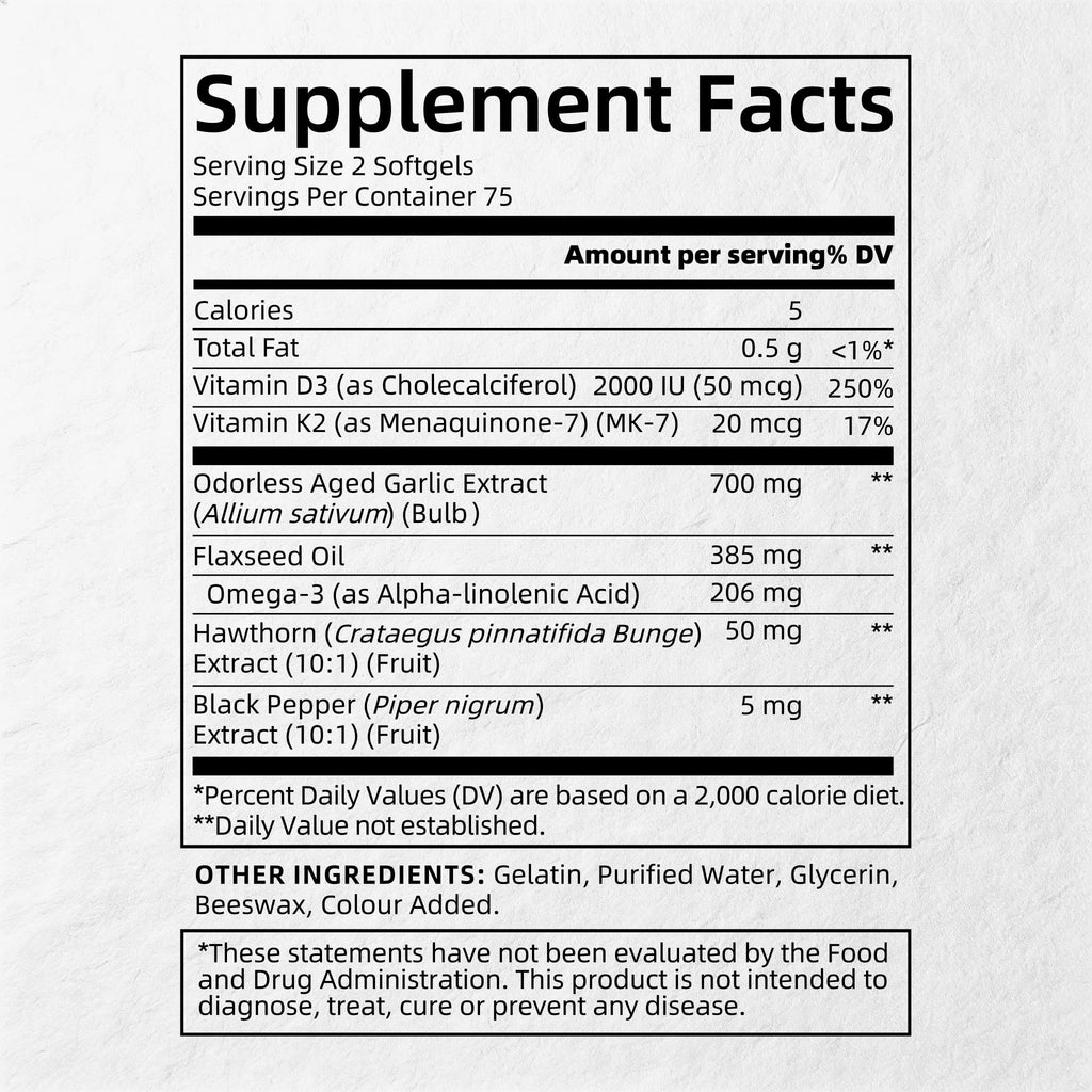 Aged Black Garlic Extract 700mg Supplements Y1505