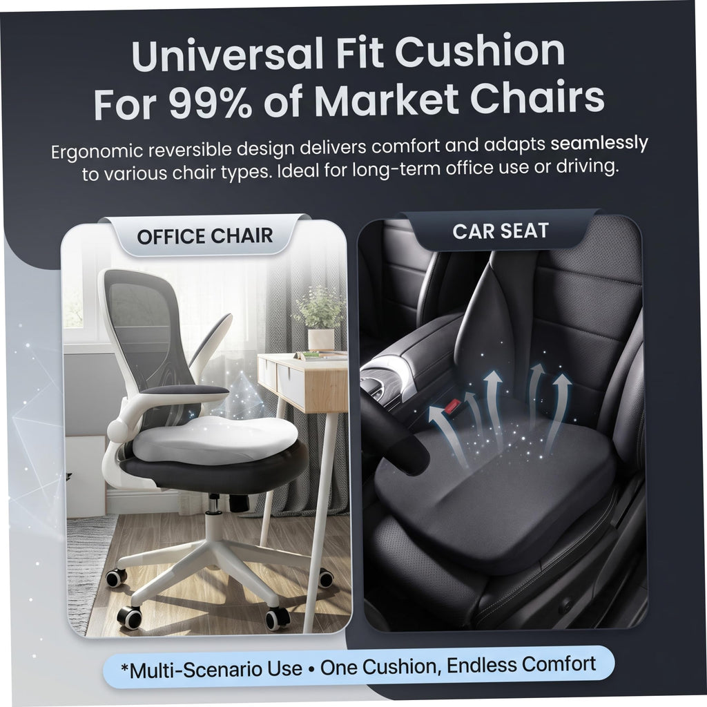 Backless Booster Car Seat Cushion, Black D745