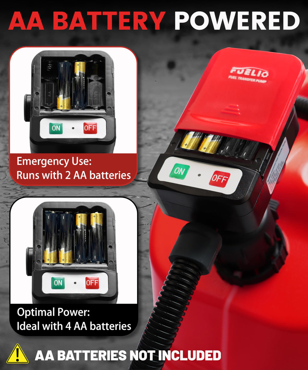 Battery Powered Gas Pump 3.2GPM Auto-Stop Nozzle 51 IN Hose X327326