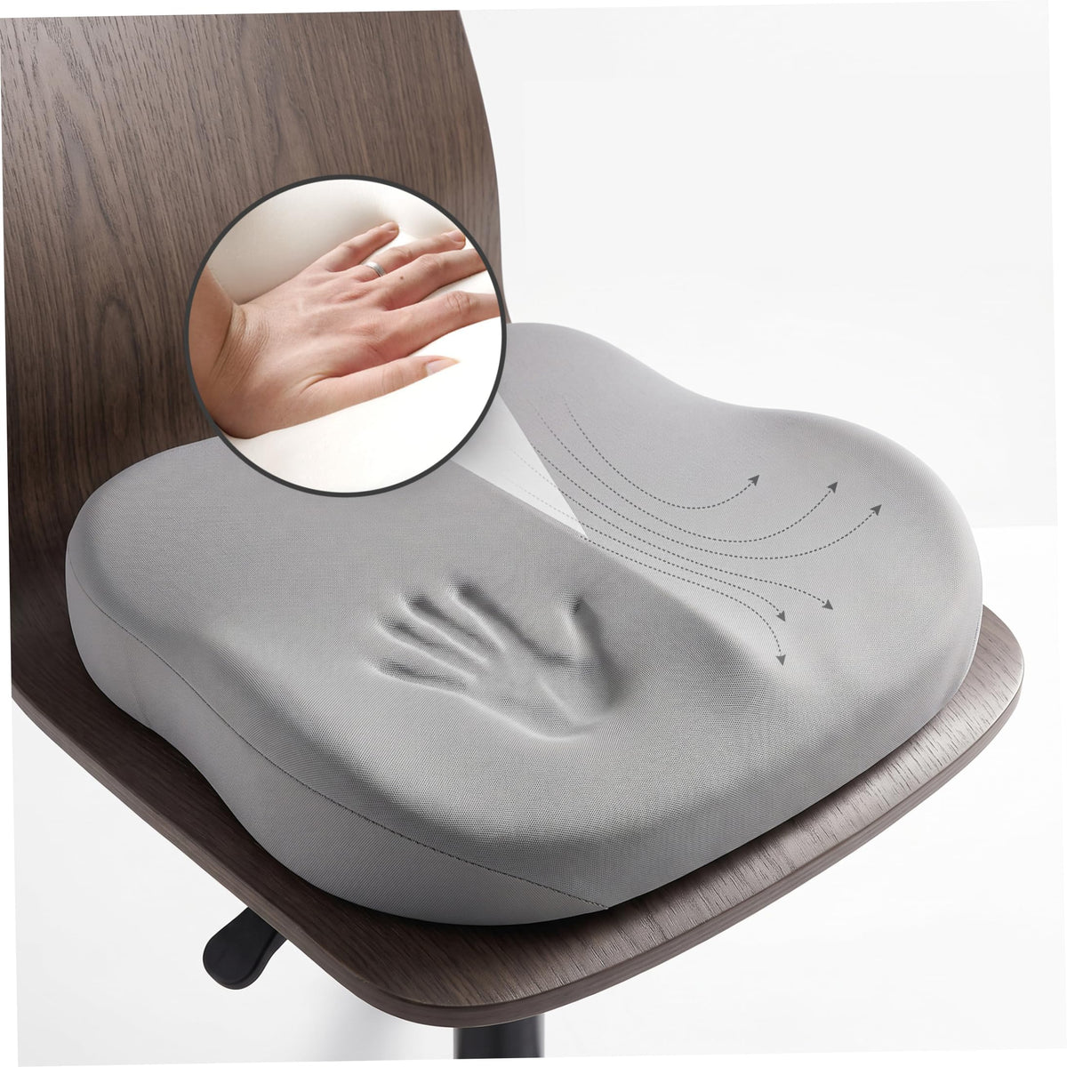 Backless Booster Car Seat Cushion, Black D745