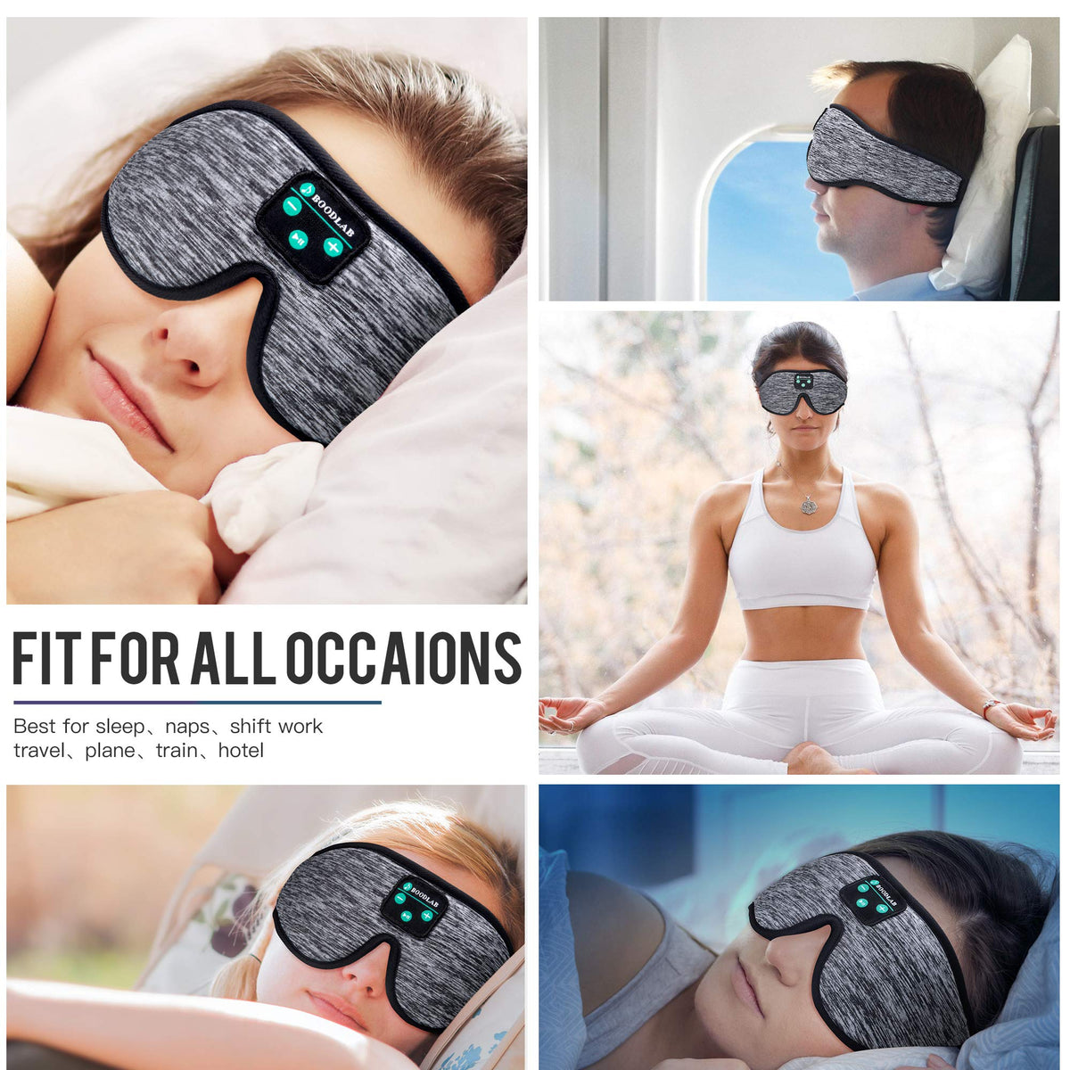 3D Sleep Mask with Bluetooth Headphones N954727