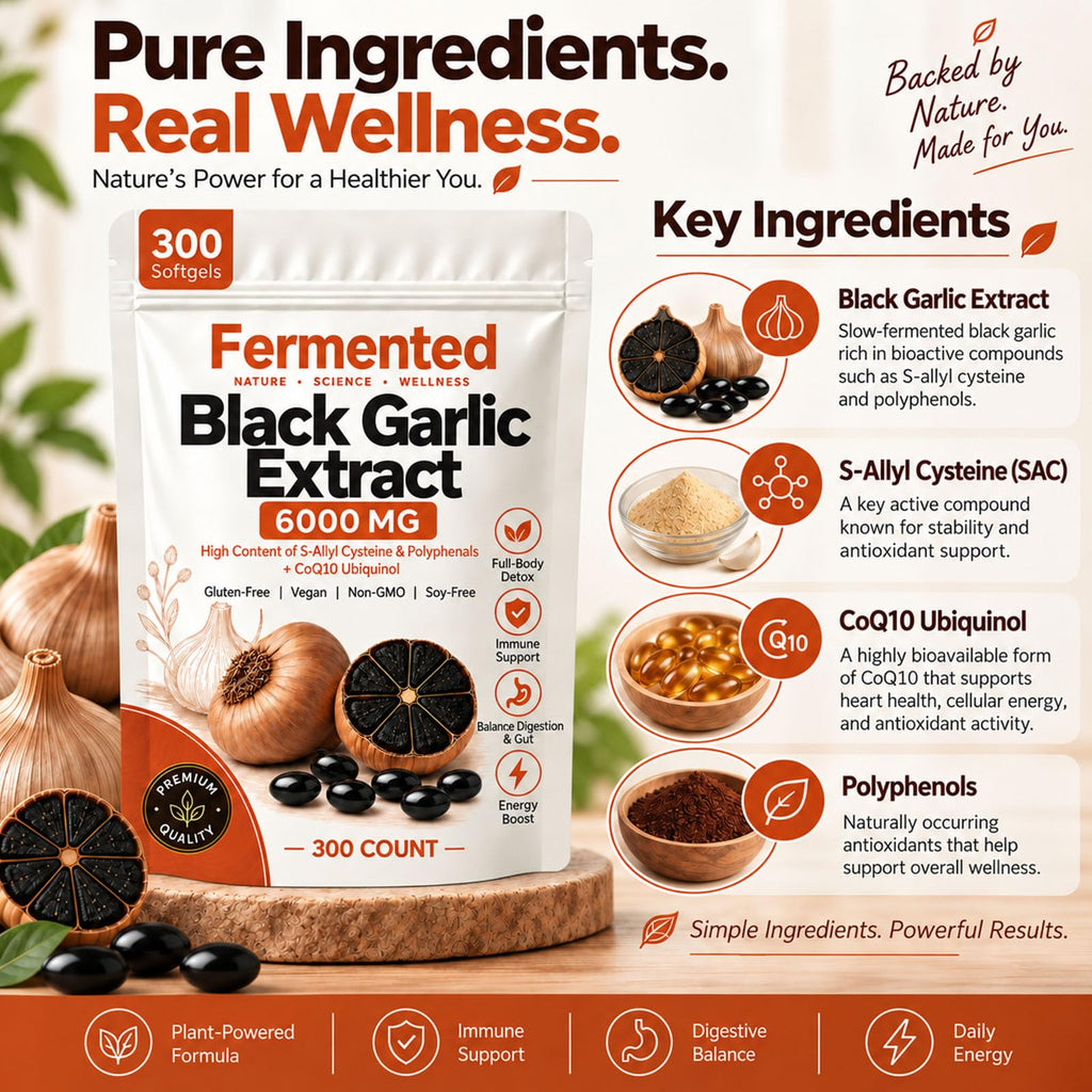 Black Garlic Extract 300 Softgels D1920