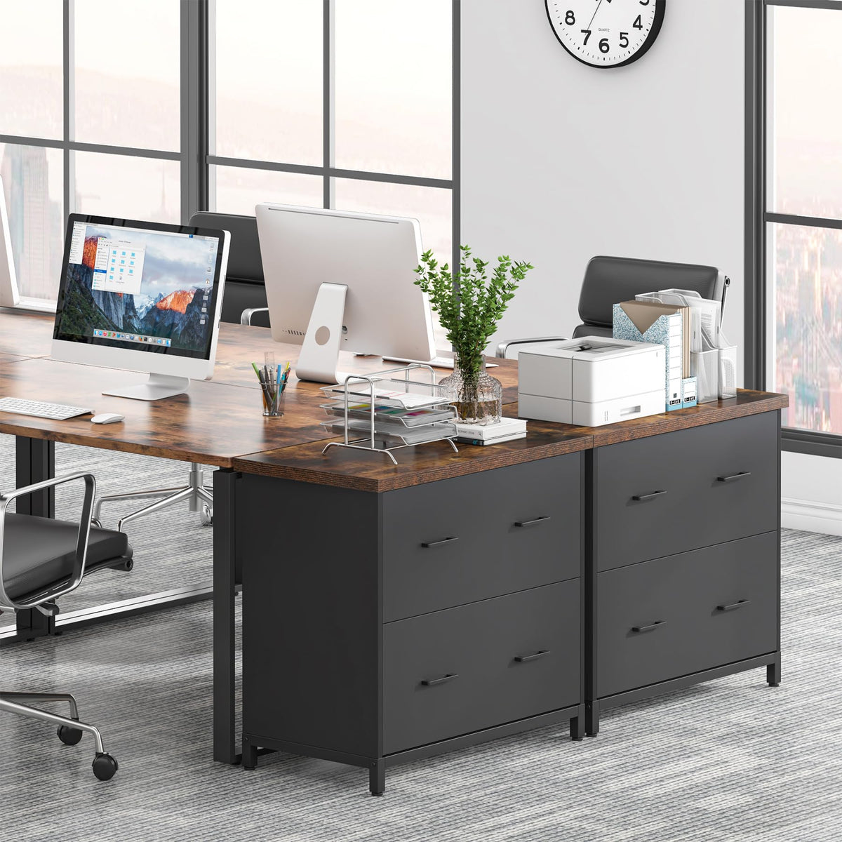 2-Drawer Wood File Cabinet A937
