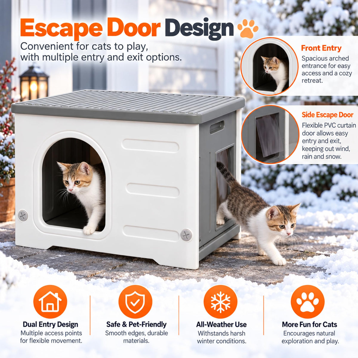 HDPE Cat House with Liner V281918
