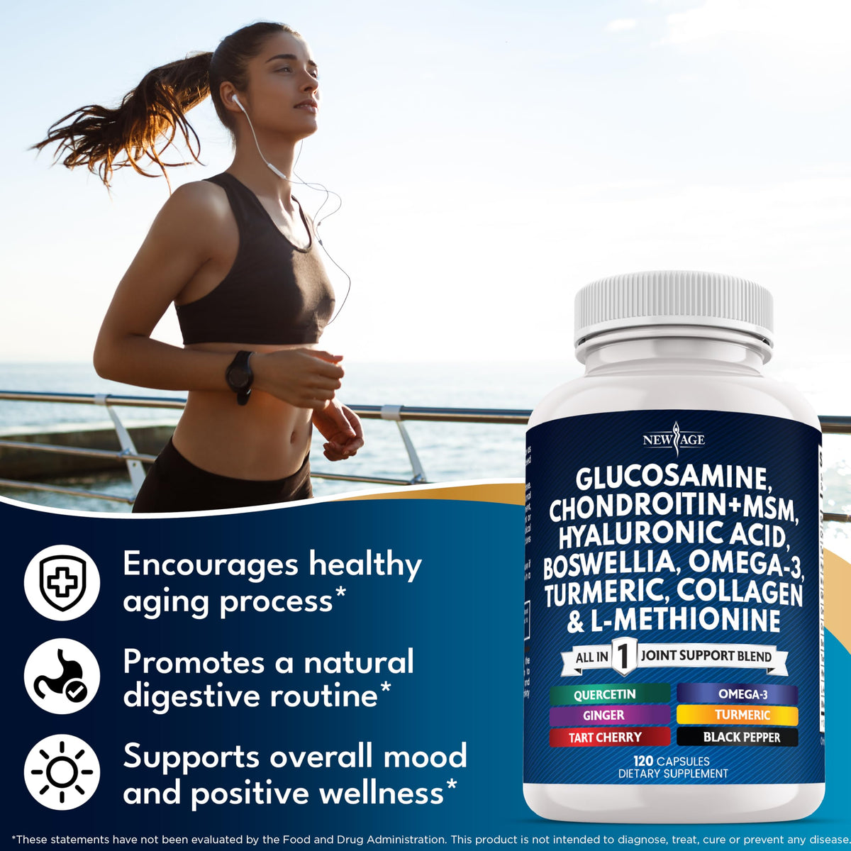 Glucosamine Chondroitin MSM Turmeric Collagen 240 Count J843007