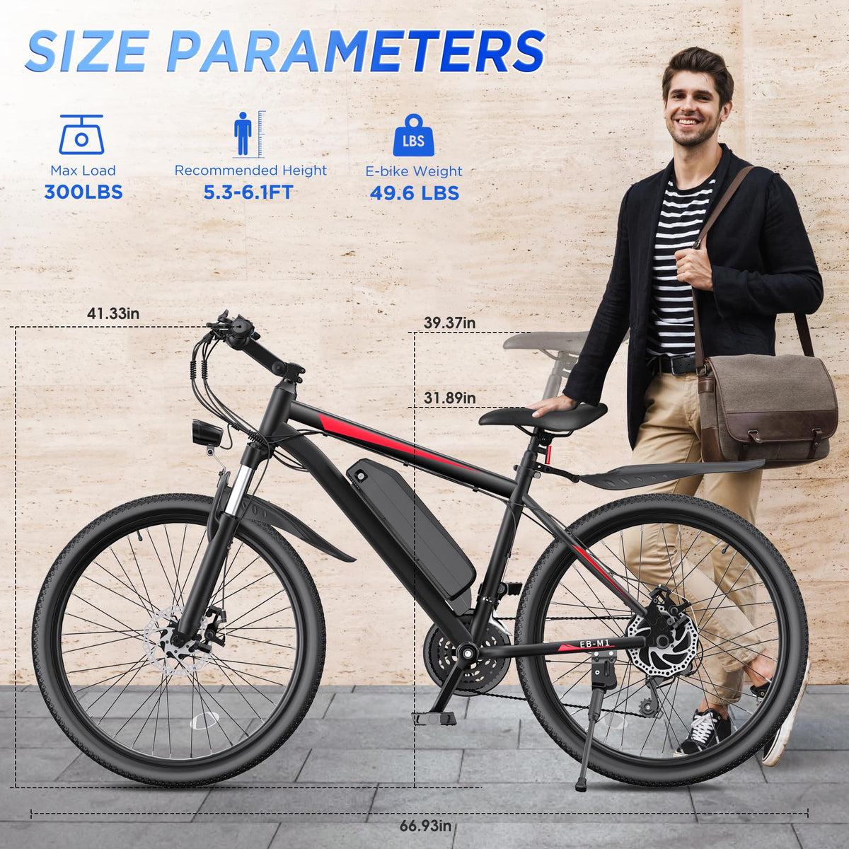 26" Electric Mountain Bike with 1000W Peak Motor N831620