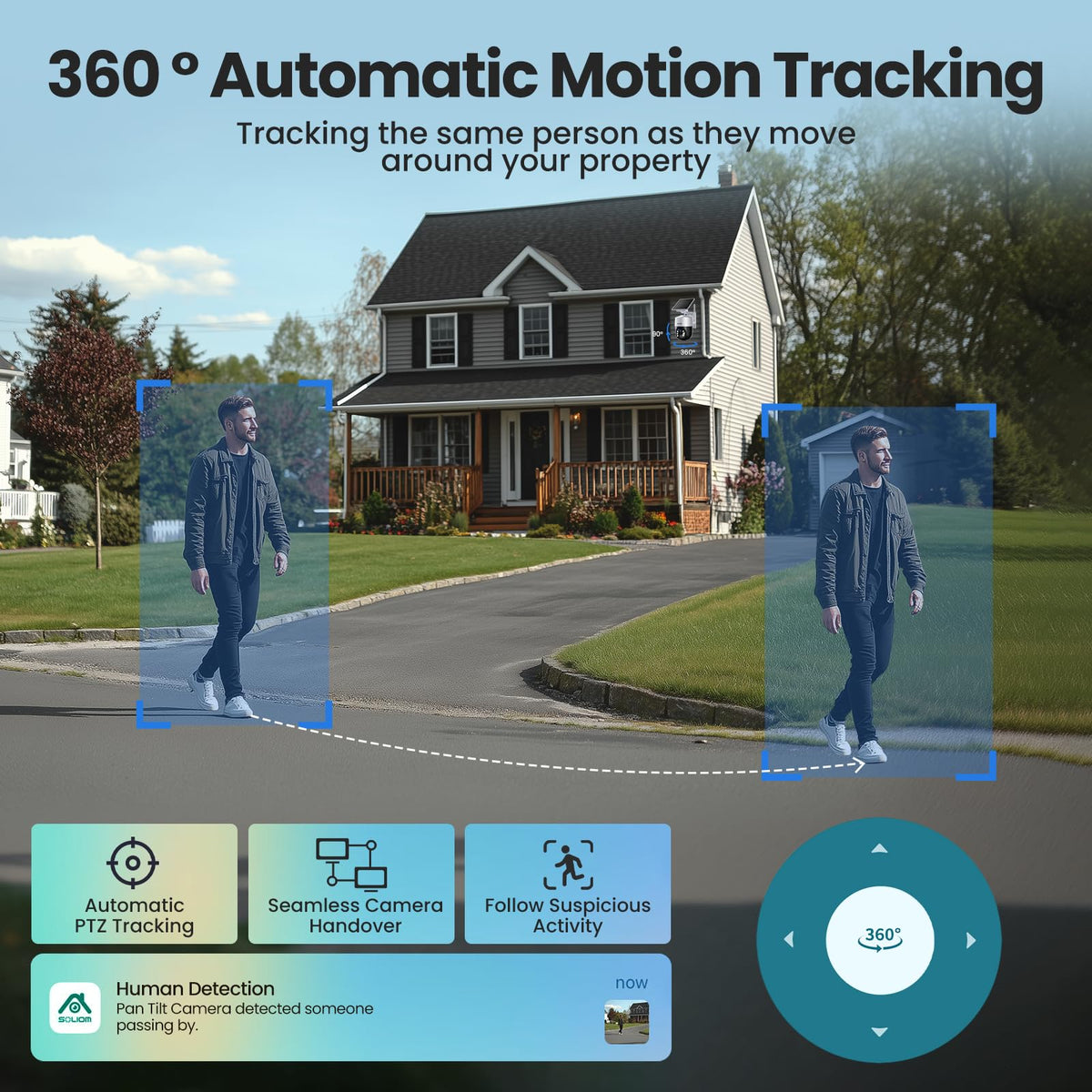 4K Solar Security Cameras Wireless Outdoor System 4-Cam Kit B596282