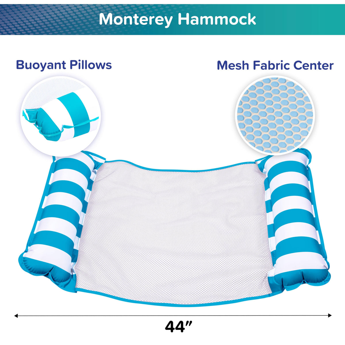 Light Blue, Navy & Burgundy/White Stripe 3-Pack Pool Float R723