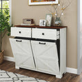 Antique White Double Tilt Out Trash Cabinet H62494