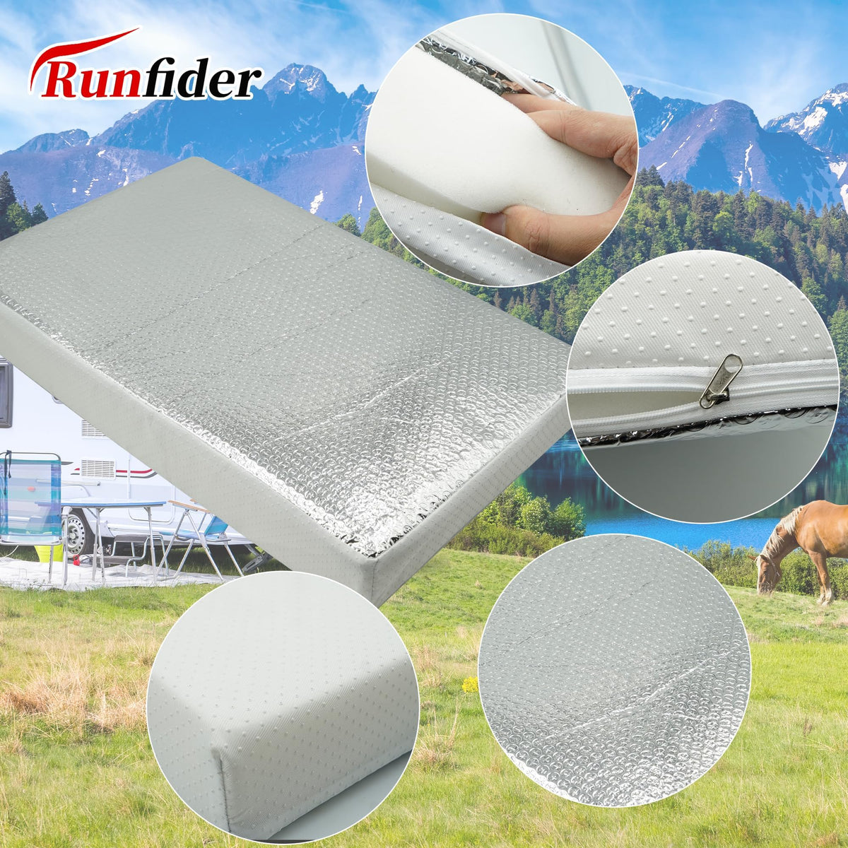 22 x 14 Inch RV Vent Insulator with Reflective Surface M9916