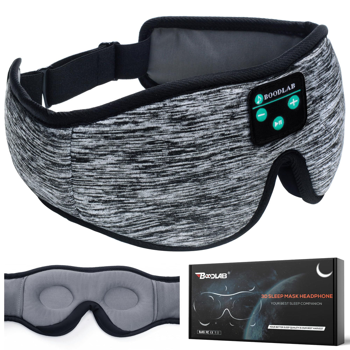 3D Sleep Mask with Bluetooth Headphones N954727