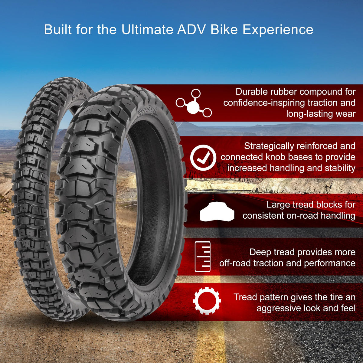 150/70B-17 Adventure Motorcycle Tire M4358