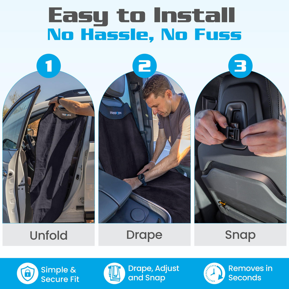 Waterproof Car Seat Cover & Protector, Black A883628