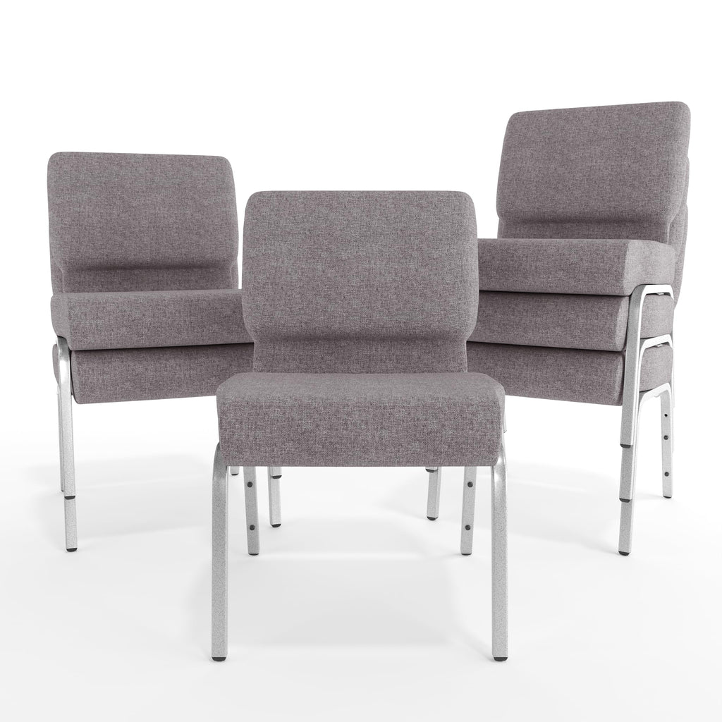 Gray 21" W Stacking Church Chair 4-Pack K2453